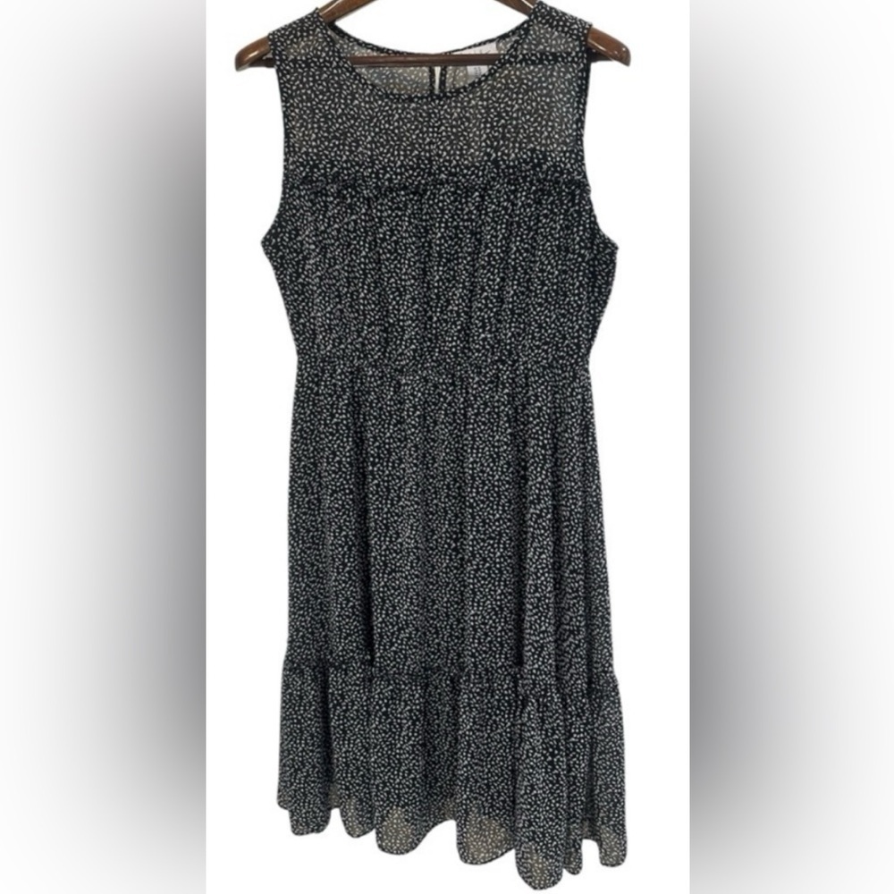 Nicole Miller Sundress Black and White Sleeveless Elastic Waist Dress Size 16 - Picture 12 of 12